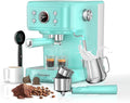 Empstorm EM-04E 20Bar Espresso Machine with Milk Frother Steam 1100W TBlue | 2 IN 1Wand Compatible NS Original Capsules Professional Latte Coffee Makers Cappuccino Machine for Home Brewing