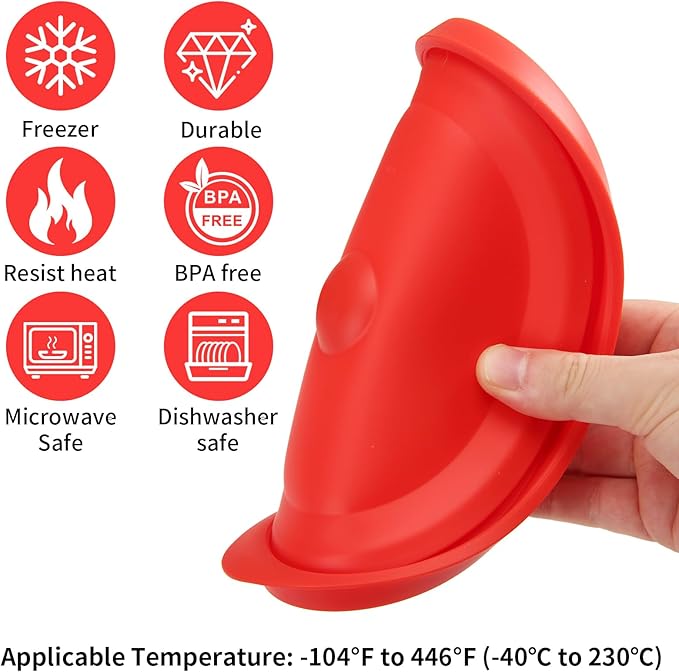 Replacement Lids for Pyrex 7202-PC 1Cup, 7200-PC 2Cup, 7201-PC 4Cup, 7402-PC 6/7Cup, 7210-PC 3Cup and 7211-PC 6Cup Rectangle, Silicone Cover for Glass Bowl 8 Pack