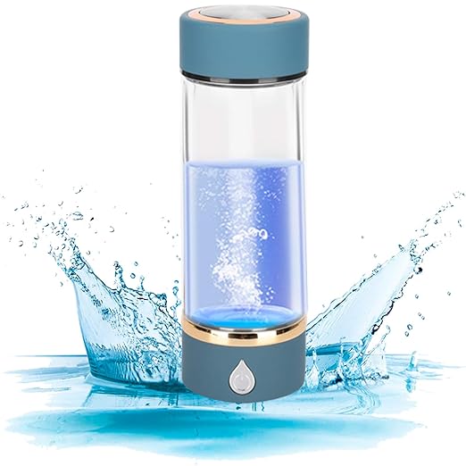 380ml Hydrogen Rich Water Bottle, Rechargeable Portable Hydrogen Water Ionizer Machine with USB, Avoid Aging Water Glass Bottle for Home, Office, Travel, Daily Drinking