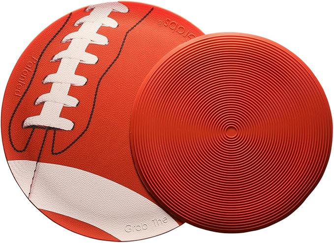 Safe Grabs: Original Microwave Mat as Seen on Shark Tank | Splatter Guard, Trivet, Hot Pad, Pot Holder, Minimize Mess (BPA Free, Heat Resistant, Dishwasher Safe), Football