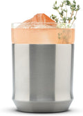 Elevated Craft Hybrid Rocks Glass Premium Vacuum Insulated Steel Base with Removable Insert - 12oz Cocktail Glass, Double Old Fashioned Lowball for Margaritas, Bourbon, Whiskey - Steel