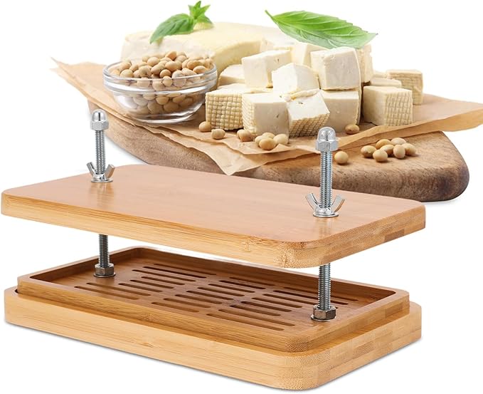 MAGICLULU Tofu Press 3-layer Tofu Maker with Drip Tray 26x15cm for Home Kitchen and Water