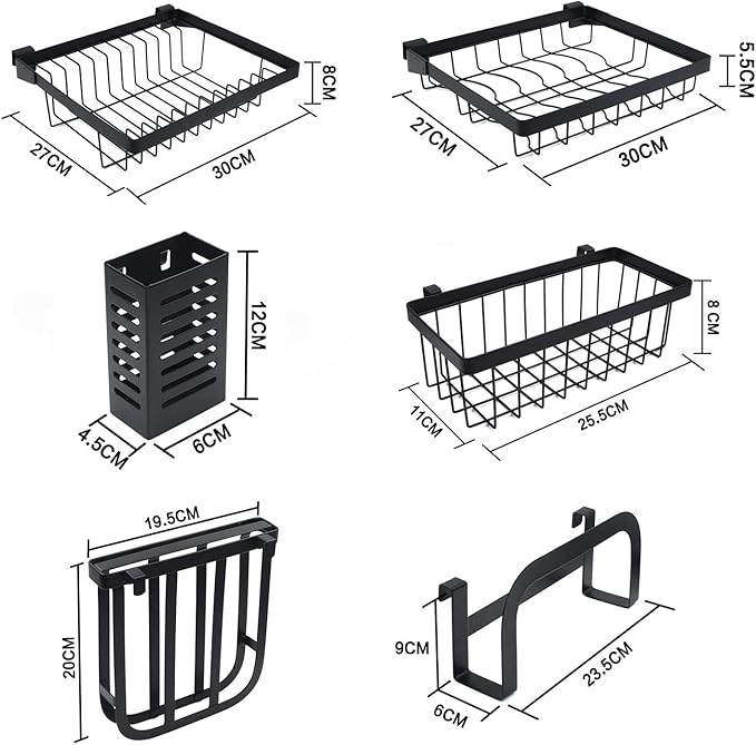 HTTMT- Over Sink Dish Drying Rack 2-Tier Stainless Steel Cutlery Drainer Kitchen Shelf [P/N:ET-DISHRACK001]