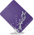 ZLR Silicone Dish Drying Mat & Heat Resistant Trivet (12" x 16") - Waterproof Counter Protector for Air Fryer, Coffee Maker - Non-Slip, BPA Free Kitchen Pad, Easy Clean Dishwasher Safe (Meadow Violet)