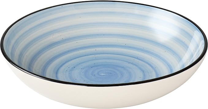 Elama Gia 24 Piece Stoneware Dinnerware Set (Light Blue)