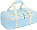 Insulated Casserole Carrier - Portable Casserole Carrier for Hot or Cold Food, Lasagna Holder for Parties,Picnic,Cookouts,Traveling - Fits 9" x 13" Baking Dish (Blue)