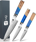 Kitchen Knife Set of 3,Damascus VG10 Steel,Ocean Blue Handle Series