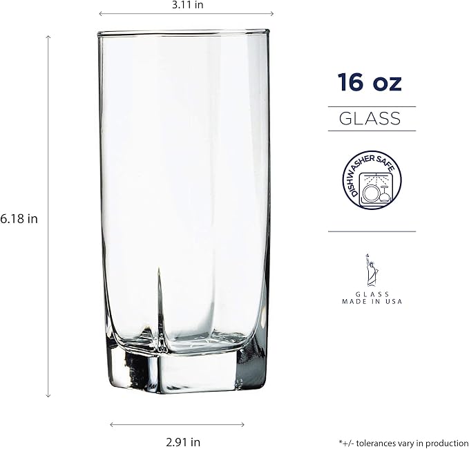 Luminarc Sterling 16 Piece Tumbler Set, Clear