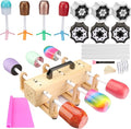 6X Multi Cup Turner for Crafts Tumbler,Epoxy Glitter 4 6 arms Tumbler Full Kits,DIY Cuptisserie Turner,Cup Spinner Machine Kit for Crafts Epoxy Tumbler