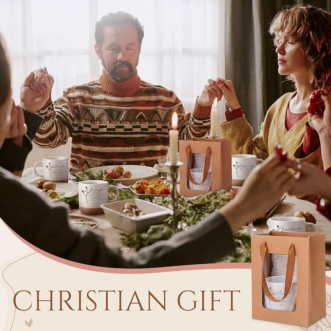 30 Pcs Christian Religious Gifts for Women Inspirational Gift Set Include Notebook Mug Makeup Bag Pen and Gift Bag for Easter Mothers Day Graduation Biblical Present