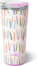 Swig Life 22oz Insulated Tumbler, Travel Coffee Tumbler with Lid, Cup Holder Friendly, Stainless Steel Travel Coffee Mug, Birthday Gifts for Women (Make a Wish)