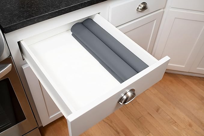 GASARÉ, Extra Large, Thick, Silicone Mat for Kitchen Counter, Heat Resistant Mat, Countertop Protector, Non-Slip, Easy to Clean, Cuttable, 25 x 17 Inches, Gray