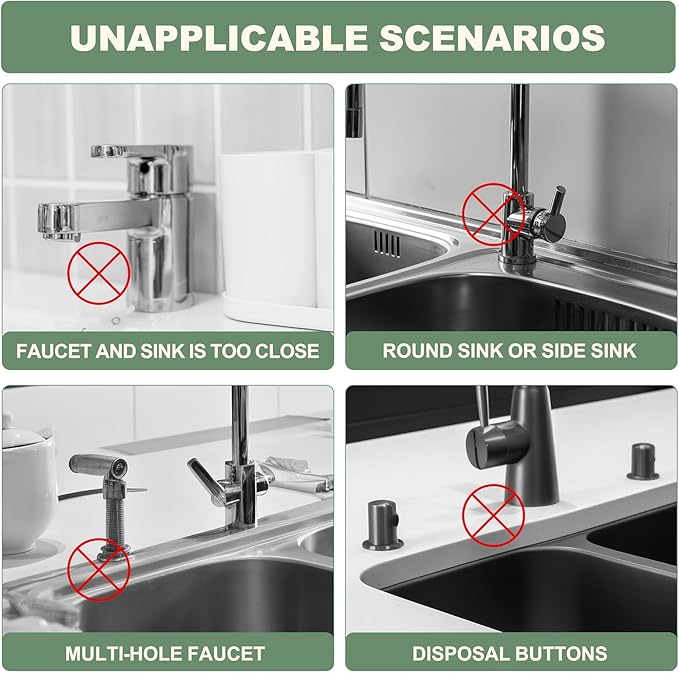 Meiliweser Faucet Mat for Kitchen Sink, Diatomite Quick Drying Stone Mat & Sink Protector, 23.6" x 4" Kitchen Sink Splash Guard, Absorbing Stone Tray for Bathroom Counter (White)