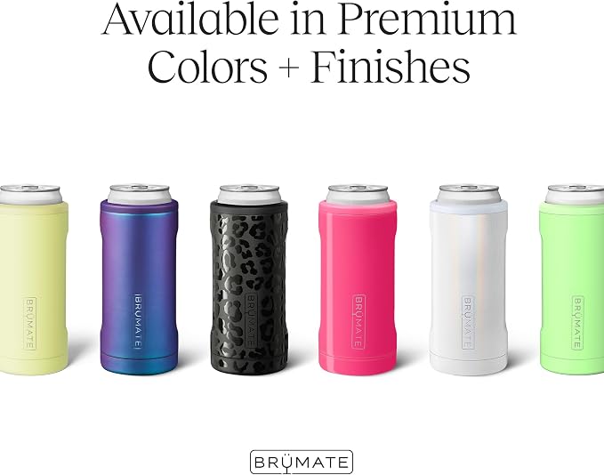 BrüMate Hopsulator Slim Can Cooler Insulated for 12oz Slim Cans | Skinny Can Insulated Stainless Steel Drink Holder for Hard Seltzer, Beer, Soda, and Energy Drinks (Sage)