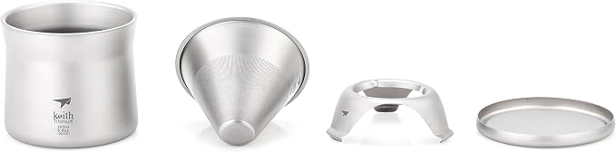 Keith Titanium Ti3911 Ultralight Coffee Maker - Custom Premium Leather Case Included 18th Anniversary: Exclusive Price!