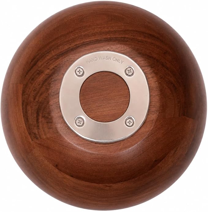 Premium Wood Mixing Bowl, Compatible with 4.5 & 5 QT KitchenAid Tilt-Head Stand Mixer. Natural Wooden Bowls, Kitchenaid Mixer Bowl with Stainless Steel Locking Base.4.5-5 Qt,Kitchen Gift Idea
