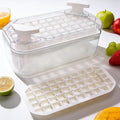 Mini Ice Cube Trays with Lids, Making 100 pcs ice Cube Trays for Freezer for Chilling Cocktail Whiskey Coffee Include 2 Trays and Storage Container, BPA Free, Press Easy Release