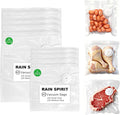 RAIN SPIRIT Reusable Vacuum Sealer Bags for Food, 40 Packs (20 Medium & 20 Small) BPA-Free Food Storage Bags, Leakproof Sous Vide Bags for Freezer, Microwave, Dishwasher Safe, Preserve Freshness