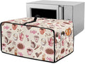 Toaster Oven Dust Cover Dustproof Stylish Convection Microwave Ovens Cover Stain-resistant Small Countertop Appliance Protector, L, Coffee Mocha Pot Beige Pink