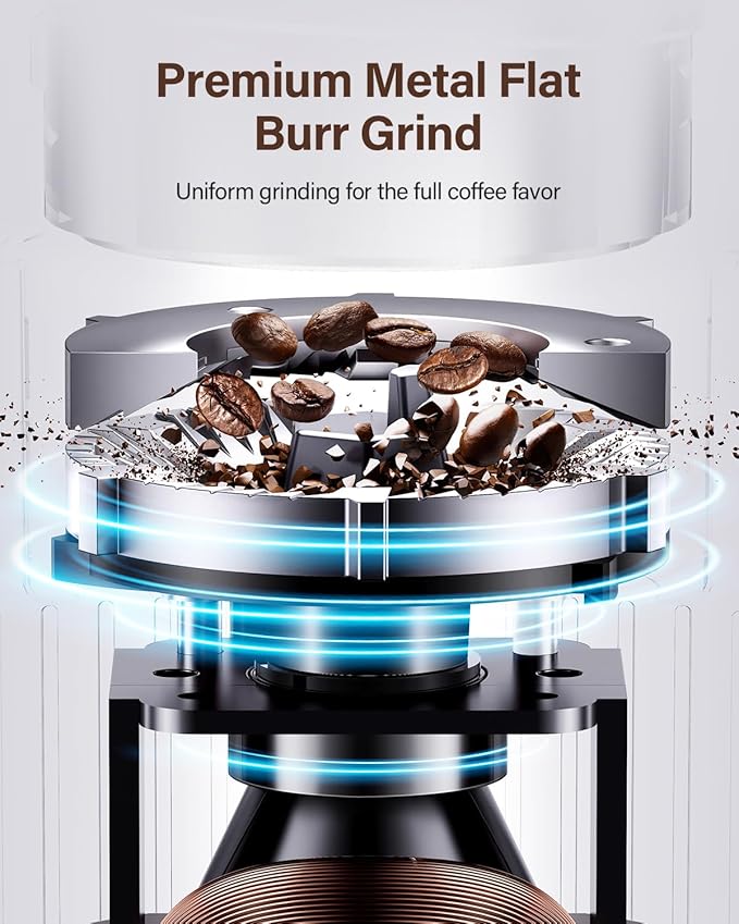 SHARDOR Burr Coffee Grinder Electric with 32 Grinding Sizes Bundled with SHARDOR 10-Cup Coffee Maker, Programmable Drip Coffee Machine with 2–10 Cup Setting