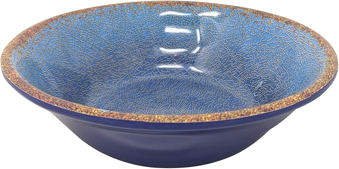 Gianna's Home 12 Piece Rustic Farmhouse Melamine Dinnerware Set (Blue)