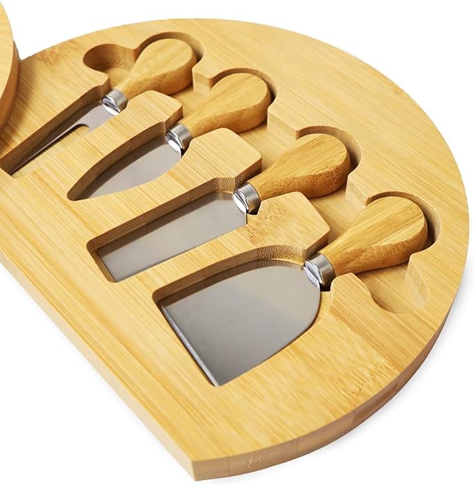 RoyalHouse Personalized Cheese Board, Custom Bamboo Engraved Customized Gifts Bridal Shower Gifts Perfect for Personalized Wedding and Christmas Gifts