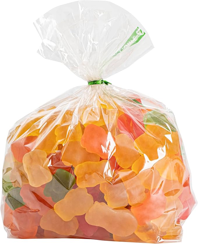 Resturantware Plastic Gusset Bags 100 Count 4" x 2 1/4" x 8" Wicker Dispensing Bottom Gusset Clear Plastic Bags Heat Sealable For Sourdough Bread Cookies Pastries Rolls For Home Bakers And Bakeries