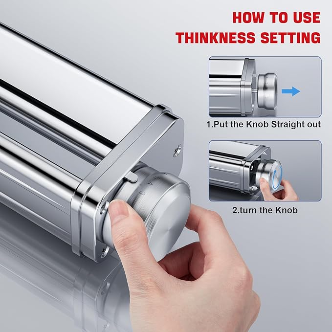 Pasta Maker Attachment for all KitchenAid Stand Mixer, including Pasta Sheet Roller