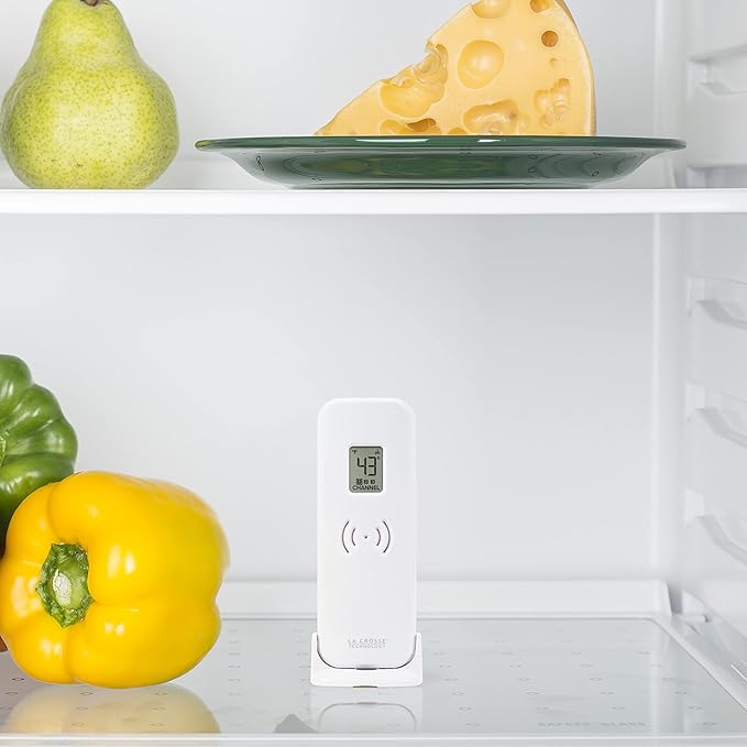 La Crosse Technology 308-04747-INT Wireless Refrigerator/Freezer Kitchen Thermometers with Magnetic Back