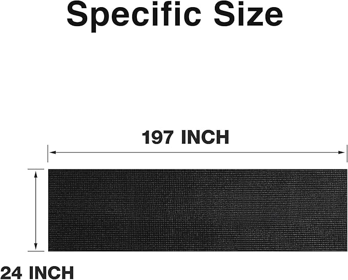 PABUSIOR Toolbox Drawer Liner 24 Inch: Large Non Slip Tool Box Shelf Liners for Under Sink - 5MM Thick Foam Heavy Duty Cabinet Mats for Garage Shelves 24" W x 197" L Black
