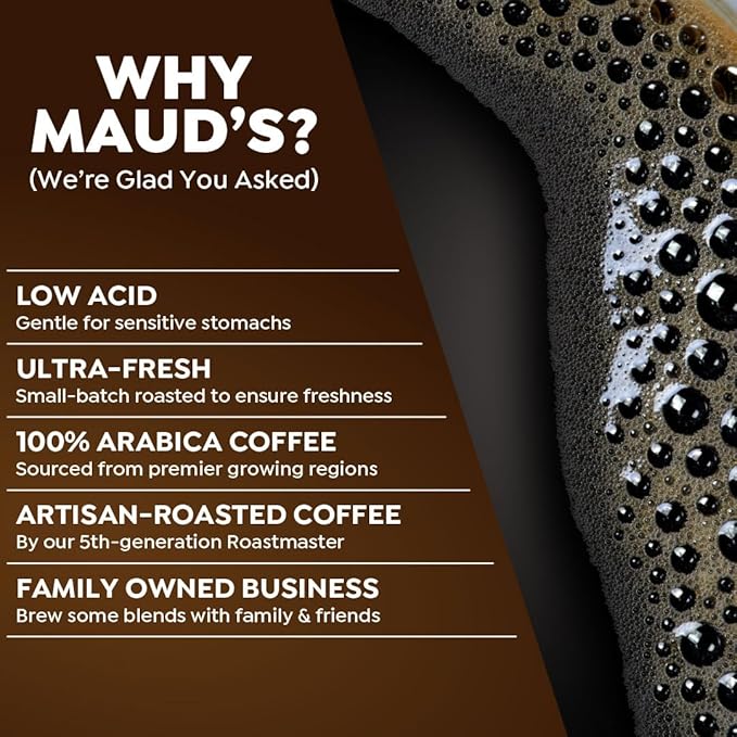 Maud's Decaf Dark Roast Coffee Pods, 100 ct, Decaffeinated Single Serve Pods – 100% Arabica, Compatible with Keurig K Cups Maker