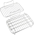 304 Stainless Steel Air Fryer Rack, Dual Basket Accessory for DZ201 40 550 Stackable Cooking Rack for Oven Microwave Steamer 20x15x6cm