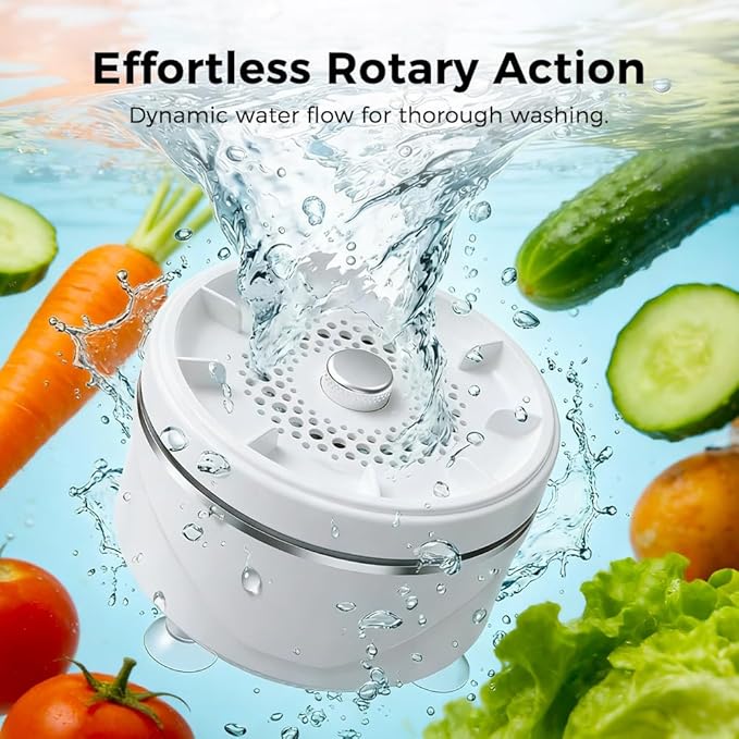 2026 New Fruit and Vegetable Cleaner Machine, Fruit Washing Device Titanium Electrolysis Fruit and Veggie Cleaning Machine, Waterproof Food Purifier for Fruits, Vegetables, Meat and Tableware (A)