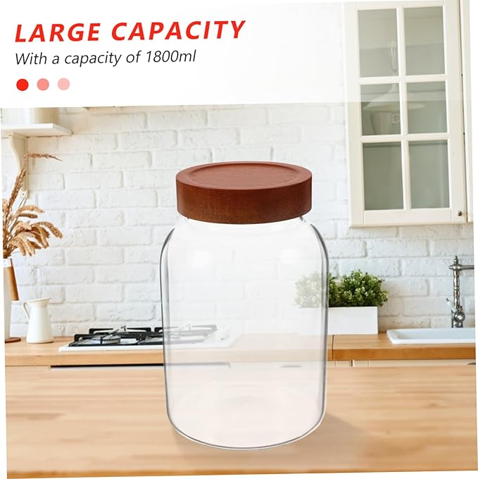 High Borosilicate Glass Sealed Jar Airtight Storage for Coffee Tea Condiments Meal Prep Jars Lids