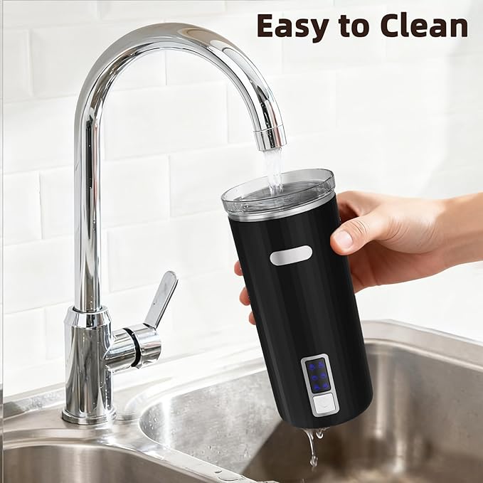 Electactic Milk Frother, 6-in-1 Electric Milk Steamer, 8.5oz/250ml Automatic Warm and Cold Foam Maker and Milk Warmer for Latte, Cappuccinos, Macchiato, From the Makers of Instant 400W, Black