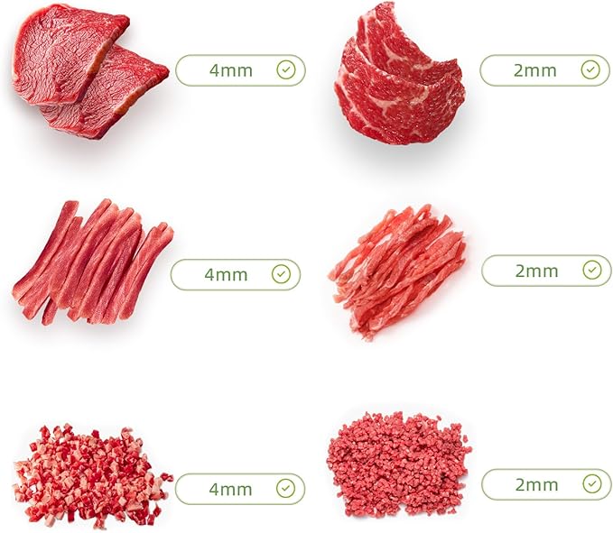 New Meat Slicer for Fresh Raw Meat (Steady Grip), Manual Cutter Slicer, 17 Blades Once Get 18 Slices, Slicing Shredding (2 or 4 mm), Meal Prep, Beef Pork Mutton for Cooking BBQ Hot Pot -Black