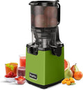 Cold Press Juicer Machines,Fretta 5.3'' Self Feeding Slow Masticating Juicers Fit Whole Fruits & Vegetable Easy Clean Juice Extractor,Tritan Material BPA Free 250W, (Matcha)