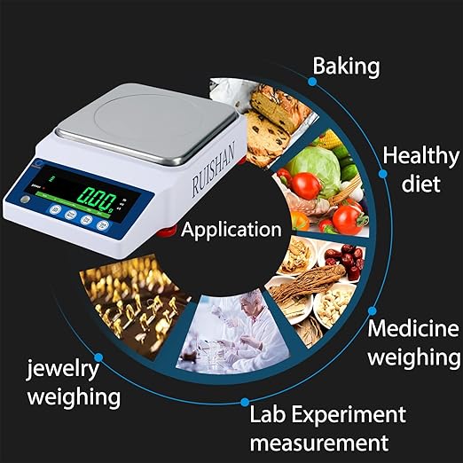 Lab Precision Analytical Balance - 2000 x 0.01g | 4.4x0.00002 lb | Electronic Weighing Scale | 01 Gram Scale for Chemistry, Labs, Jewelry