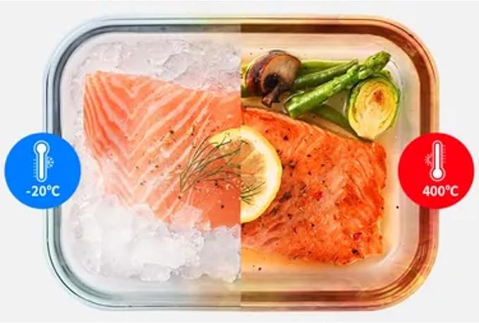 LocknLock LNG455S5W The Clear Borosilicate Glass Food Storage Containers with Lids, 10-Piece Set for Kitchen, Lunch, Meal Prep, Leftovers, Leakproof, Freezer, Microwave, and Dishwasher Safe