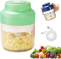 2026 New Household Electric Garlic Crusher, Rechargeable Mini Food Chopper with USB Cable, Strong Battery Life, One-Touch Operation for Chopping Garlic, Onion (Green, L)