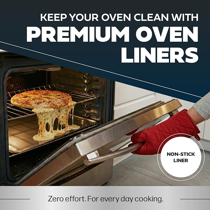 Cooks Innovations Non-Stick Oven Protector Mat - Heavy Duty Nonstick Oven Rack Liners to Protect Convection, Electric, Gas, & Microwave Ovens - BPA & PFOA Free Heat Resistant Baking Mat