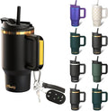 Frost Buddy Thicc Buddy - 16 oz Stainless Steel Vacuum Insulated Tumbler with Lid and Straw for Water - Travel Mug Cupholder Friendly - Gifts for Women Men Him Her (Texas Tea)