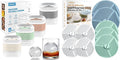 Silicone Ice Ball Mold with Lid, 4 Pack & Silicone Lids for Bowls,Pot Holders - 9-Pack