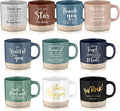 Didaey 10 Pcs Thank You Mugs Employee Appreciation Gifts Bulk Thank You Gifts for Coworkers Office Staff Work Team Teachers Nurse Employee Motivational Ceramic Coffee Mugs