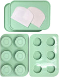 Benty Cakes – The Original Cake Puck Bonus Bundle Set – Better than a Cake Pop! Make Chocolate Covered Desserts – BPA Free Silicone – Includes 1 Mold Set, 2 Trays and 2 Scrapers – Green
