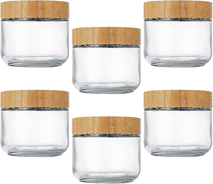 Glass Storage Jar with Airtights Lid for Overnight Oats Yogurt Parfaits and Food Storage 300ml 480ml Glass Food Container