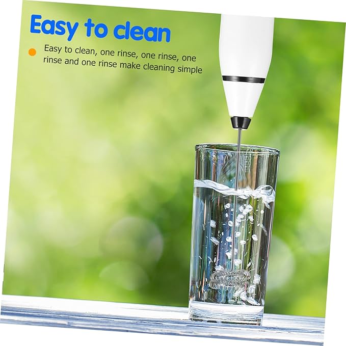 Zerodeko Handheld Electric Foams Maker Automatic Mixer Stirrer Milk Frother Hand Mixer Compact Stainless Steel