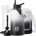 DYSANKY Insulated Water Bottle with Portable Carrier Bag for Outdoor 64 oz