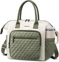 LOVEVOOK Lunch Bag Women, Puffer Insulated Adult Lunch Box for Women Work, Wide Opening Leakproof Cooler Tote for Office Campus Picnic Beach with Cup Holder, Loncheras Para Mujer with Shoulder Strap