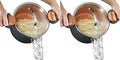 Gotham Steel 5 Quart Stock Pot Multipurpose Pasta Pot with Strainer Lid&Twist and Lock Handles,Nonstick Ceramic Surface Makes for Effortless Cleanup with Tempered Glass Lid,Dishwasher Safe,(Pack of 2)
